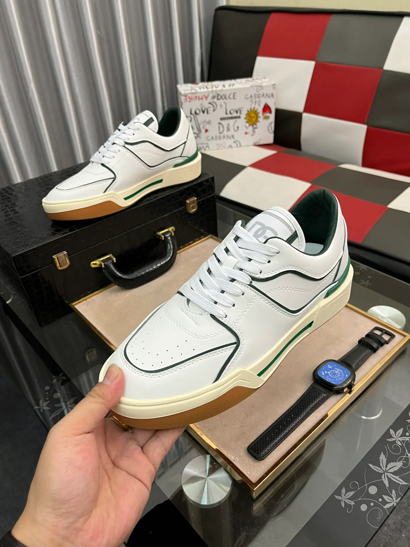 Ex-factory price 480⌚️⌚️[DG] The latest official website high-top casual, men's shoes with original quality imported first-layer cowhide stitching➕Yangli [Proud] In terms of materials and workmanship, it beats all versions on the market💕Highest quality shipments. Real photos, imported fabrics highlight the unique charm of the brand😘The shoelaces are also original custom-made👻Classic lace-up shoes are very comfortable on the feet, and the sizes are 38-462⃣️Color options